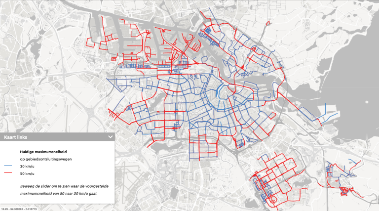 30 km/h in cities, from 50 to 30